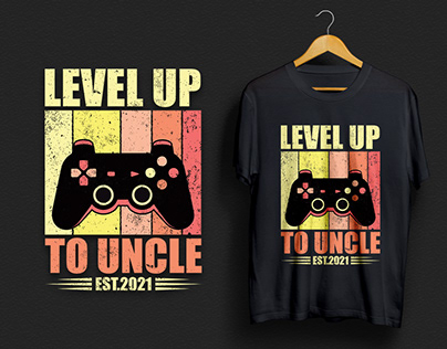 Level Up To Uncle Game T-shirt Design