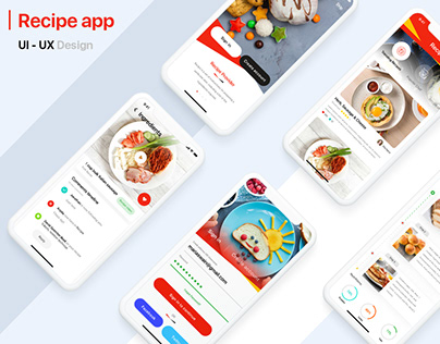 Recipe App design Mobile app design