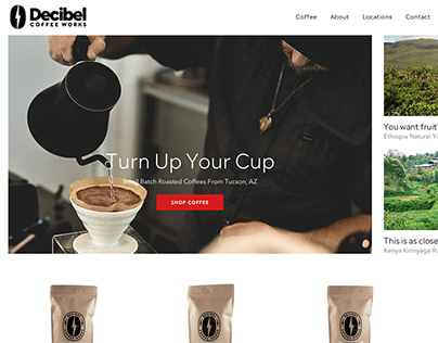 Decibel Coffe Works ECommerce Website