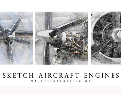 sketch aircraft engines