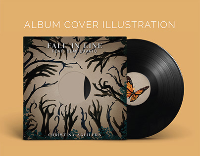 Fall In Line - Vinyl Album Cover Illustration