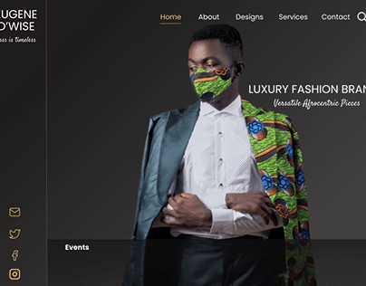 Fashion web design homepage