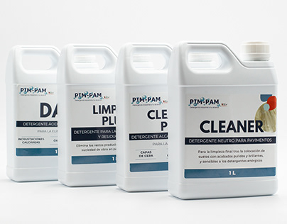 Diseño etiqueta packaging - Pim-Pam limpieza industria