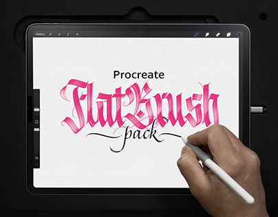 Prosjektminiatyr – Flat Brush Pack for Procreate