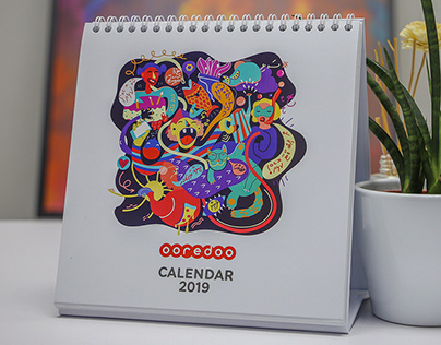Ooredoo calendar illustrations