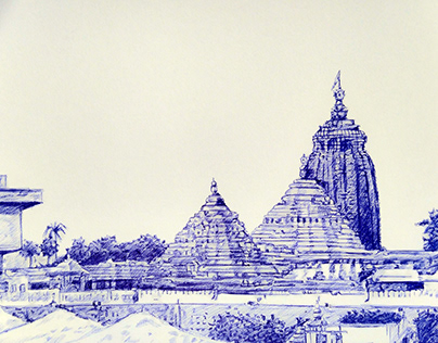 Puri temples live sketch