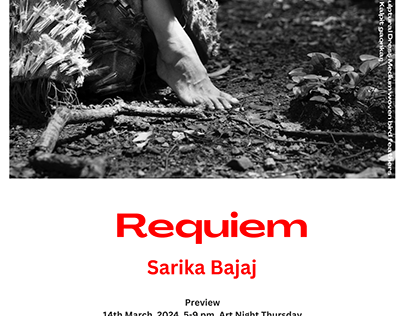 Poster for art exhibition, Requiem