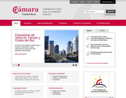 Diseño web de la Cámara de Comercio de Ciudad Real