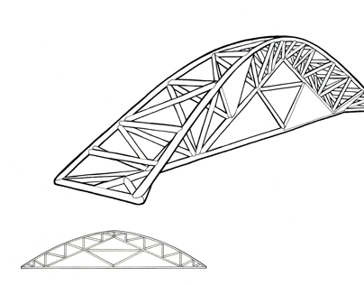 Wooden Dowel Bridge (Micron Pen)