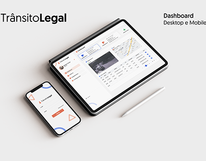 Trânsito Legal - Dashboard Versão Desktop e Mobile