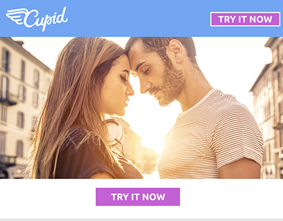 Landing_page for Cupid - dating app