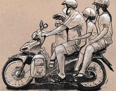 Vietnam, Urban sketching, street food