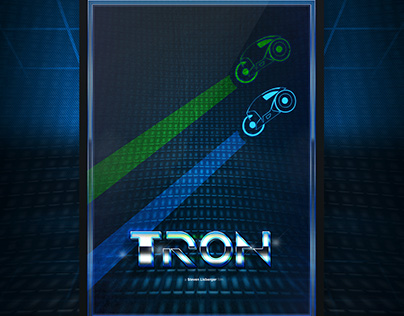 Tron - Retro movie poster