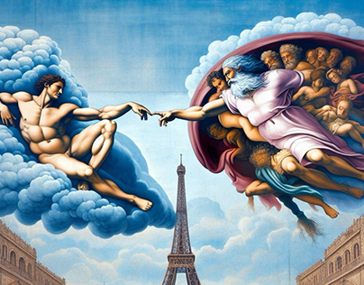 God and Man over Eiffel