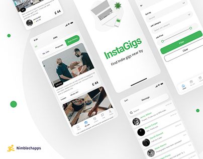 InstaGigs - Mobile App Design