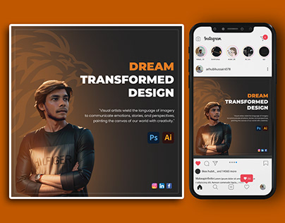 DREAM TRANSFORMED | Social media post design