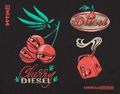 Cherry Diesel Strain Art