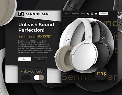 Sennheiser HD 350BT Website Concept