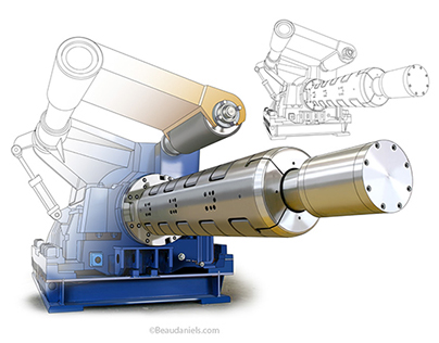 Industrial technical illustrations