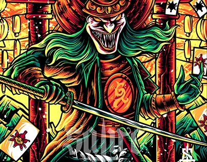 Joker Samurai Overprint Design