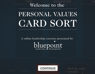 Bluepoint Personal Values Card Sort