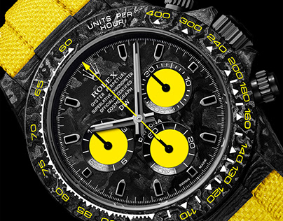 All Carbon Yellow Edition Rolex DiW Daytona