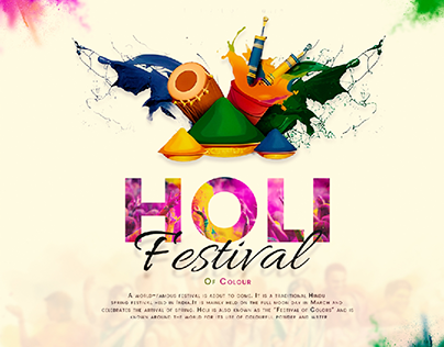 holi festival social media posters