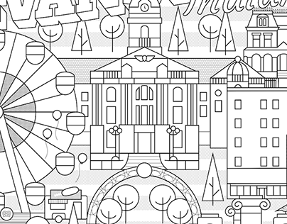 Evansville, IN Coloring Page
