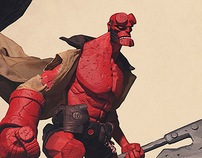 Hellboy poster remade by toy