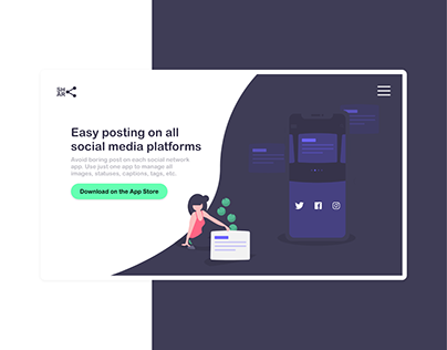 Landing Page for Sharing Posts on All Social Networks