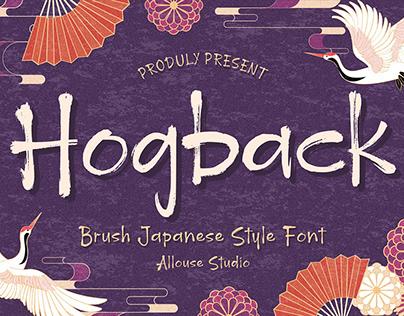 Hogback Brush Font