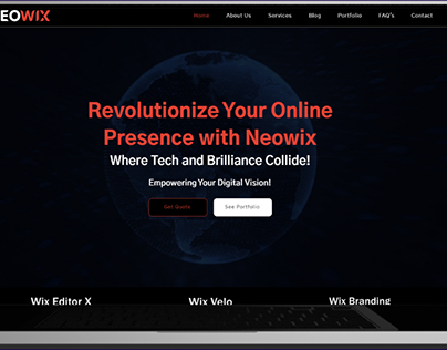 Elitte Agency Website Design on Wix Platform