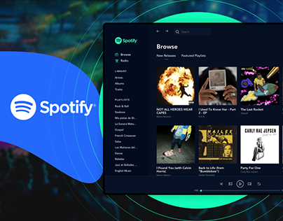 Spotify / Concept redesign using Figma and ReactJS