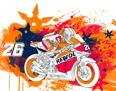 Repsol illustration promotional campaign