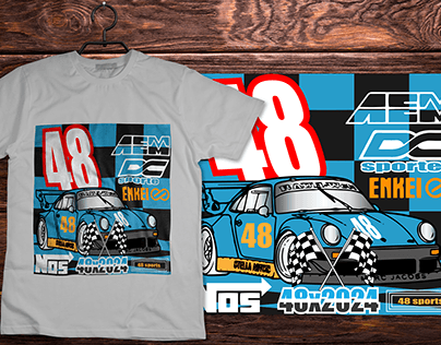 Racing car T-shirt Design