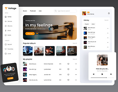 Project thumbnail - Voltage - Music Streaming Web Applicatio