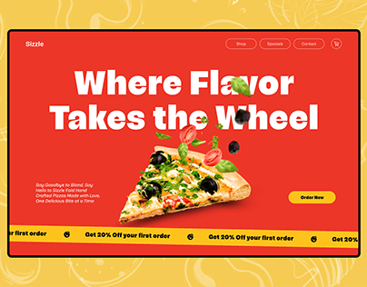 Sizzle: Pizza Homepage Design