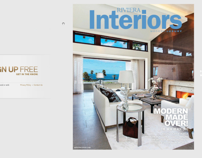Front Cover of Riveria Interiors Magazine