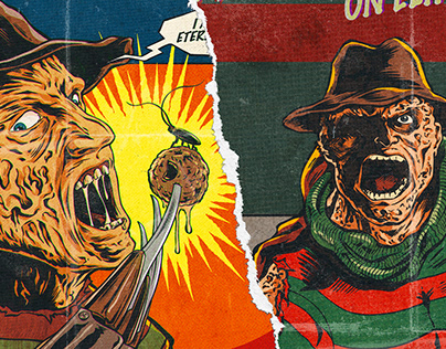 猛鬼街4&5插画/A Nightmare on Elm Street Illustration