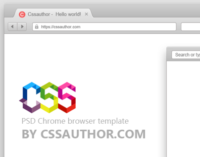 Desktop Browser Template for Google Chrome