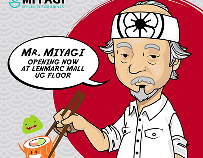 Mr.Miyagi Specialty Sushi Rolls Concept Branding