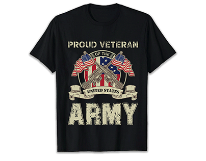 USA army veteran military T-shirt design