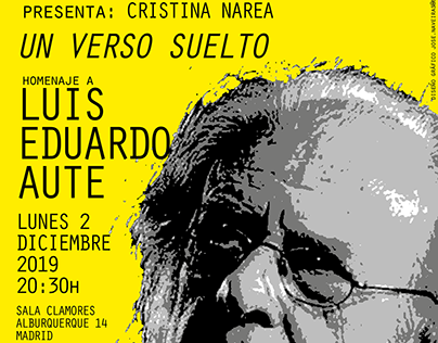 Cartel para el concierto homenaje a Luis Eduardo Aute