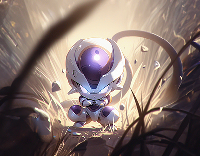 Dragon Ball Z Frieza Wallpaper with Psd + AI