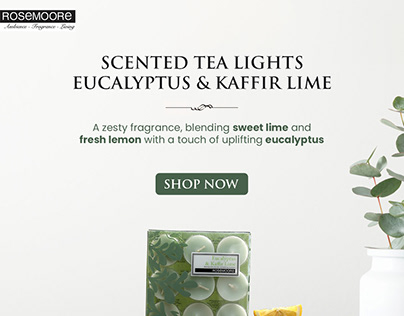 Rosemoore social media post for Scented Tea Lights