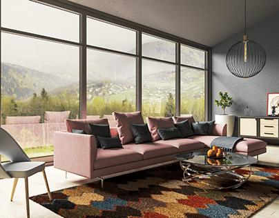 Modern Livingroom with natural light