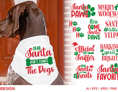 Project thumbnail - Christmas Dog Bandana SVG Bundle