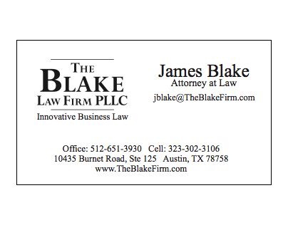 Blake Law Firm Business Card