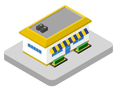 Small Shop Isometric Illustration