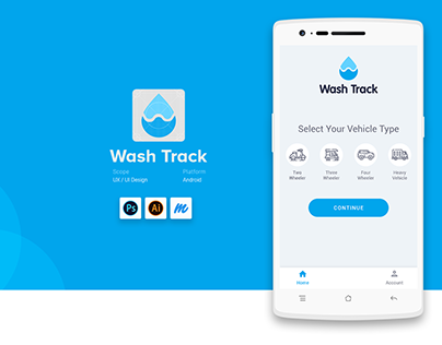 Wash Track | UX / UI Concept App Design | Mobile App UI